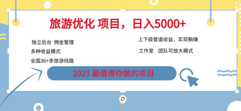 7.22旅游项目最新模式，独立后台+全国35+线路，日入5000+【揭秘】-整合资源网