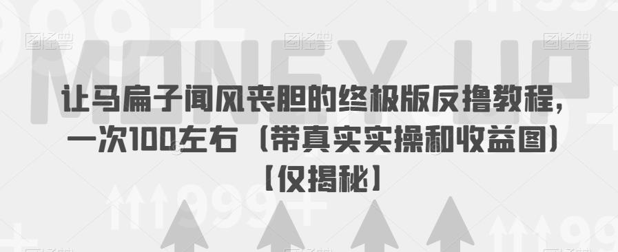 让马扁子闻风丧胆的终极版反撸教程，一次100左右（带真实实操和收益图）【仅揭秘】-整合资源网