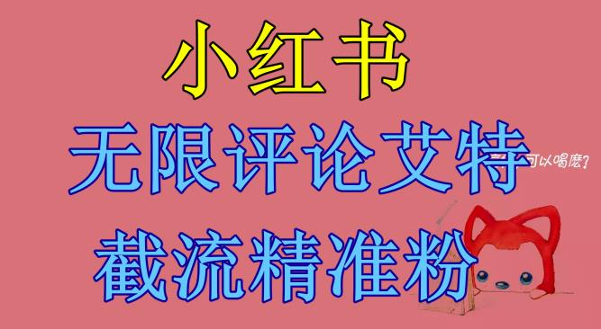 小红书无限评论艾特截流精准粉（软件+教程）-秀人资源网