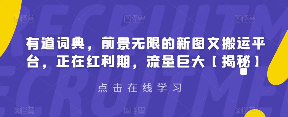 有道词典，前景无限的新图文搬运平台，正在红利期，流量巨大【揭秘】-整合资源网