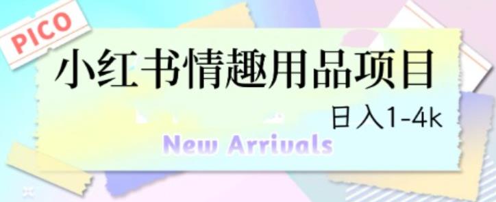 最新小红书情趣用品项目，日入1-4k【仅揭秘】-秀人资源网
