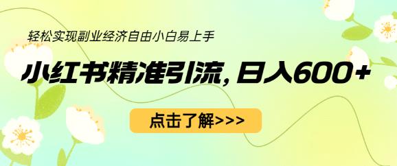 小红书精准引流，小白日入600+，轻松实现副业经济自由（教程+1153G资源）-秀人资源网
