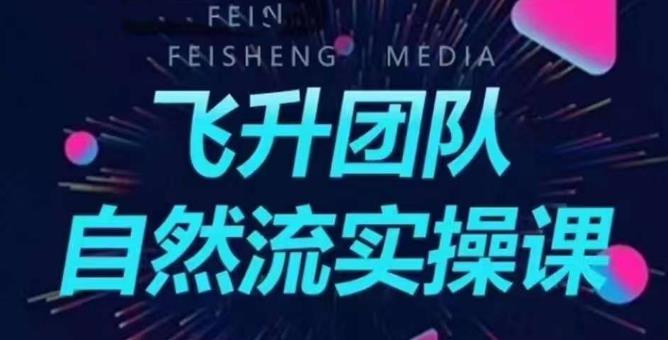 飞升团队课程自然流实操课，抖音半无人起号主播间搭建教学-整合资源网