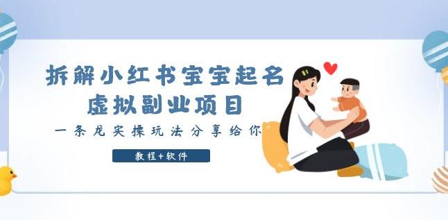 拆解小红书宝宝起名虚拟副业项目，一条龙实操玩法分享给你（教程+软件）-整合资源网