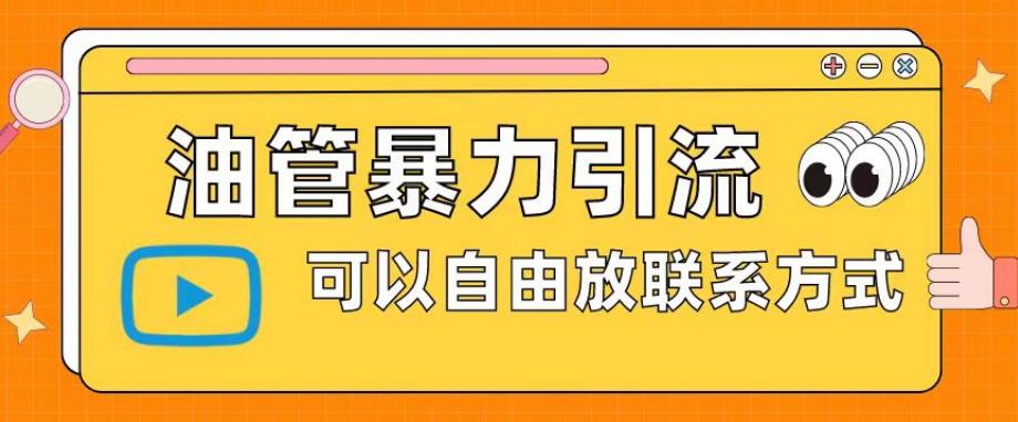 油管暴力引流，可以自由放联系方式【揭秘】-秀人资源网