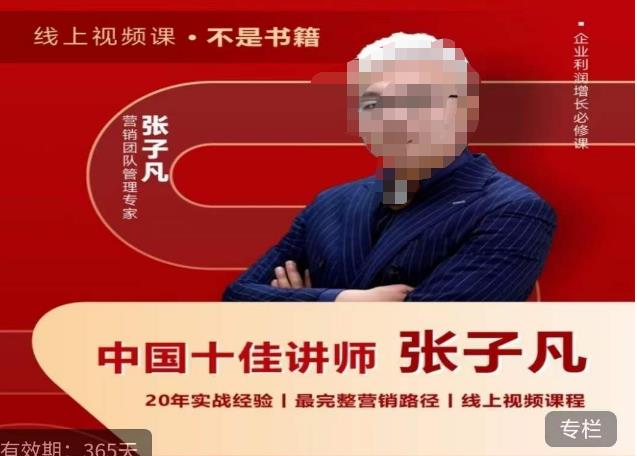 张子凡·20年实战经验，揭秘营销背后的底层逻辑，突破思维局限，从根本上破解营销难题-秀人资源网