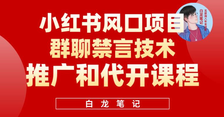 小红书风口项目日入300+，小红书群聊禁言技术代开项目，适合新手操作-秀人资源网