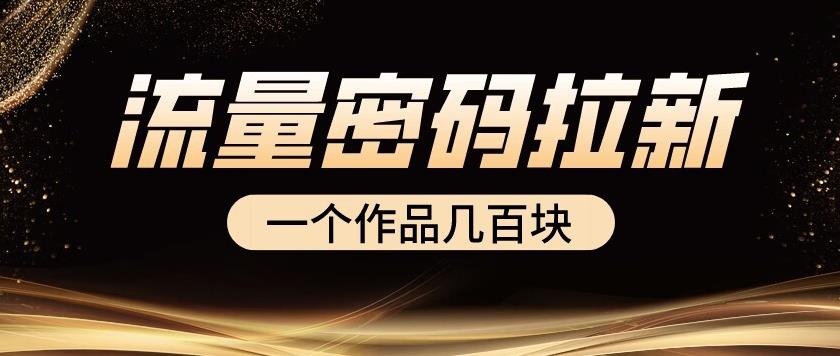 流量密码拉新项目， 一个作品几百块-秀人资源网