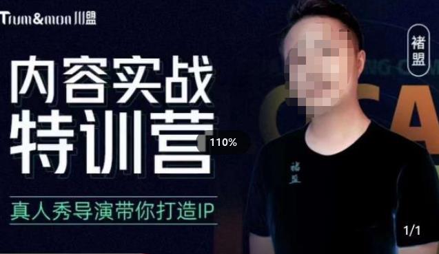褚盟·内容实战特训营，真人秀导演带你打造探店IP-秀人资源网