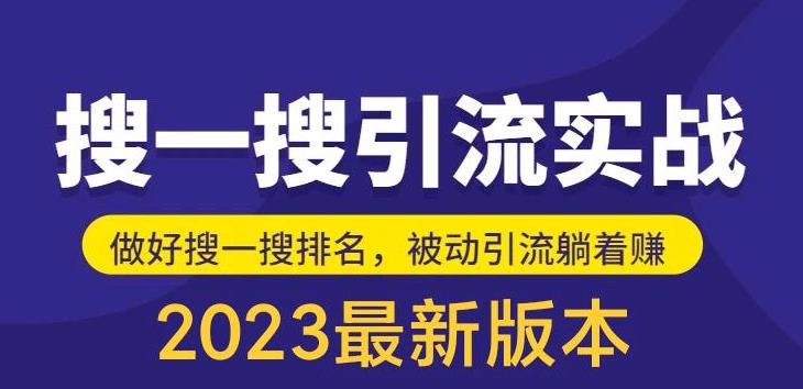 外面收费980的最新公众号搜一搜引流实训课，日引200+-秀人资源网