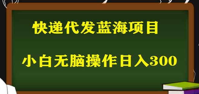 2023最新蓝海快递代发项目，小白零成本照抄也能日入300+-秀人资源网