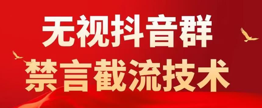 外面卖1500抖音粉丝群无视禁言截流技术，抖音黑科技，直接引流，0封号-秀人资源网