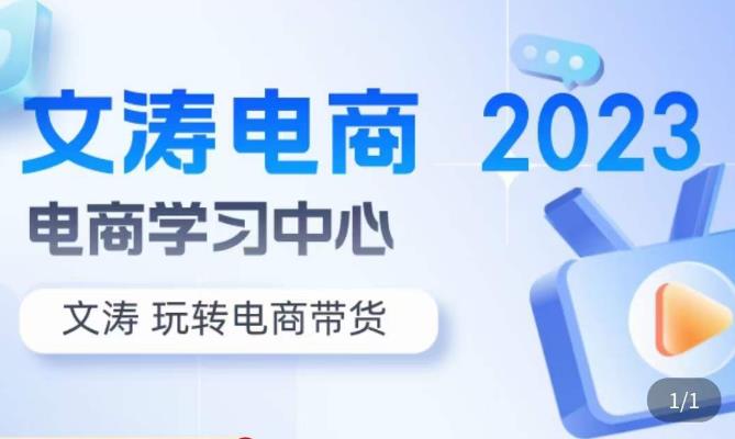 文涛电商·7天零基础自然流起号，​快速掌握店铺运营的核心玩法，突破自然展现量，玩转直播带货-秀人资源网