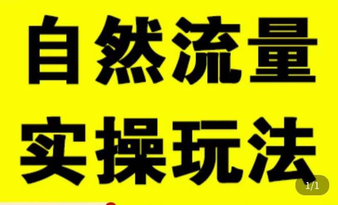 拼多多自然流量天花板，拼多多自然流的实操玩法，自然流量是怎么来的，如何开车带来自然流等知识-秀人资源网