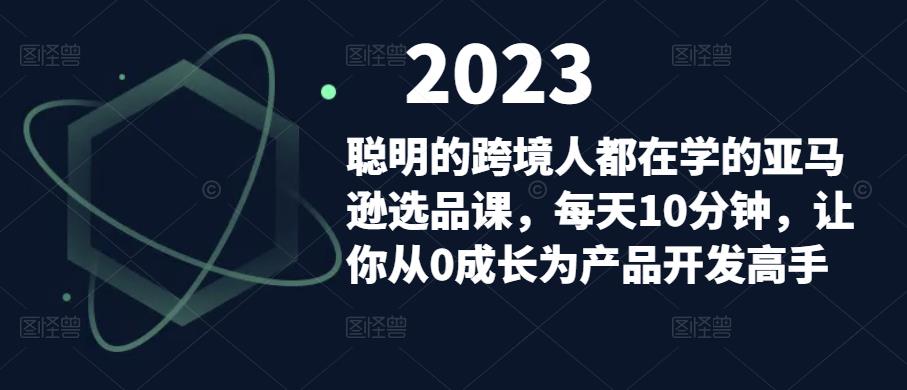 聪明的跨境人都在学的亚马逊选品课，每天10分钟，让你从0成长为产品开发高手-整合资源网