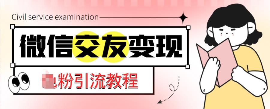 微信交友变现项目，吸引全网LSP男粉精准变现，小白也能轻松上手，日入500+-秀人资源网