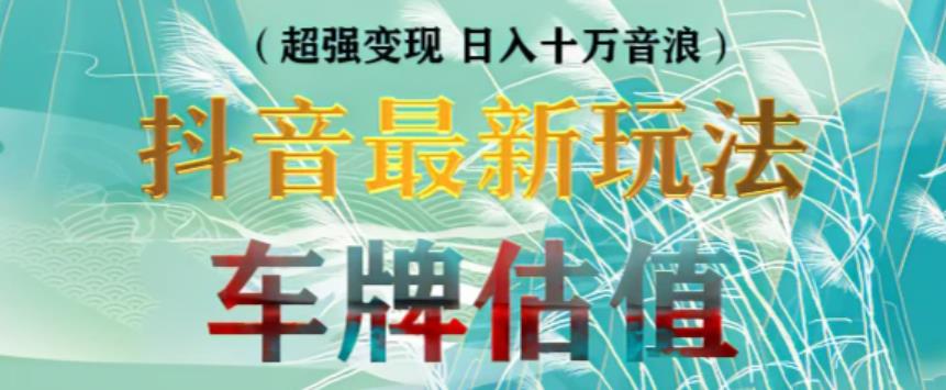 抖音最新无人直播变现直播车牌估值玩法项目，轻松日赚几百+【详细玩法教程】-秀人资源网