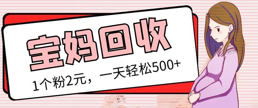 最新宝妈粉回收变现计划及胎教音乐高端变现玩法全套教程！（非老玩法）-秀人资源网