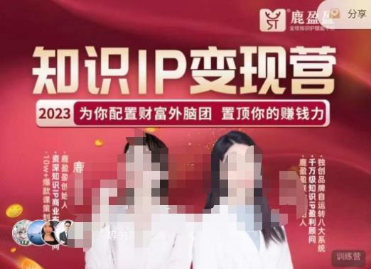 鹿盈盈-知识IP变现实操营，​普通人可复制的知识产品落地实操课，​带你打通知识IP变现底层逻辑-秀人资源网