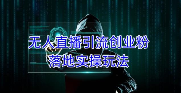外面收费3980的无人直播引流创业粉落地实操玩法，单日引100+精准创业粉-秀人资源网
