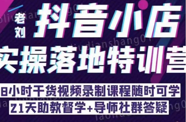 抖音小店实操落地特训营：抖音小店无货源精细化运营，抖店商品卡流量（22节）-秀人资源网