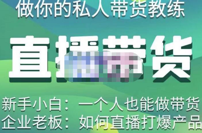 硬核传媒·直播带货（私人教练），实操实战教学，通俗易懂，学完后新手小白一个人也能做带货-秀人资源网