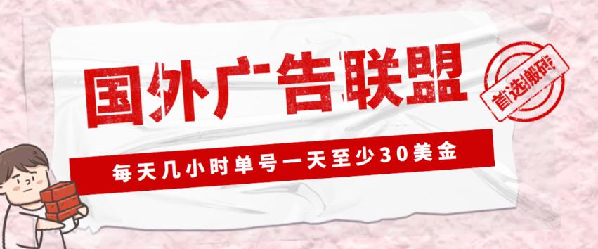 外面收费1980的最新国外LEAD广告联盟搬砖项目，单号一天至少30美金【详细玩法教程】-秀人资源网