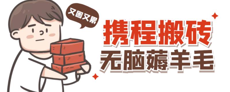 携程最新无脑薅羊毛低保玩法，后期稳定一天几十的收益，可多号放大收益-整合资源网