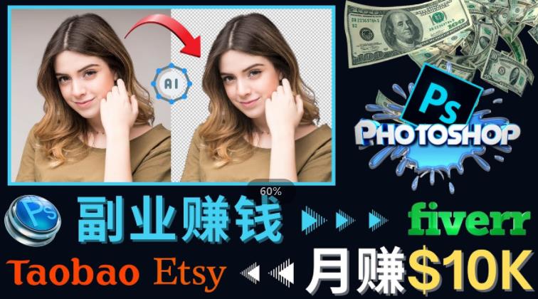 掌握PS修图技能，月赚5000美元以上–利用Adobe Photoshop赚钱的3种途径-整合资源网