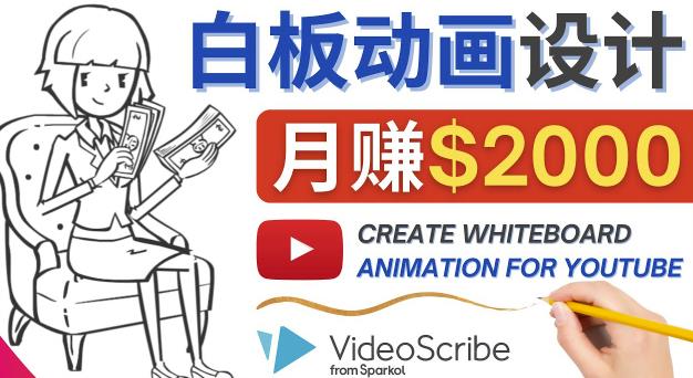 创建白板动画（WhiteBoard Animation）YouTube频道，月赚2000美元-秀人资源网