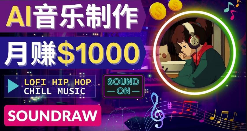 无需任何音乐基础：使用AI软件制作Lofi Hip Hop Chill Music月赚1000美元-秀人资源网