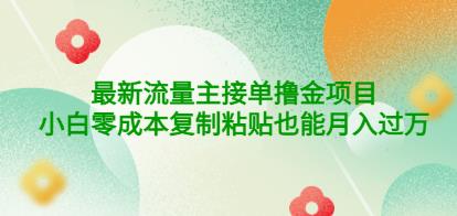 公众号最新流量主接单撸金项目，小白零成本复制粘贴也能月入过万-秀人资源网