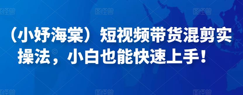 （小妤海棠）短视频带货混剪实操法，小白也能快速上手！-秀人资源网