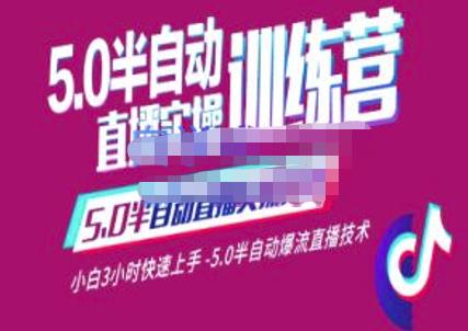 蚂蚁·5.0半自动直播2345心法，小白3小时快速上手，5.0半自动爆流直播技术-秀人资源网
