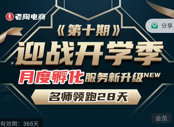 老陶电商《拼多多名师线上领跑28天-第10期》迎战开学季月度孵化实操复盘！-秀人资源网
