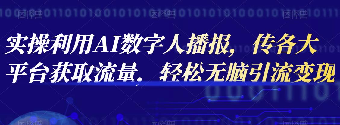 实操利用AI数字人播报，传各大平台获取流量，轻松无脑引流变现-秀人资源网