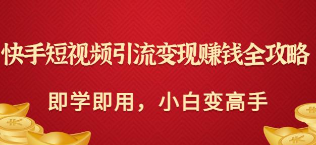 快手短视频引流变现赚钱全攻略：即学即用，小白变高手（价值980元）-秀人资源网