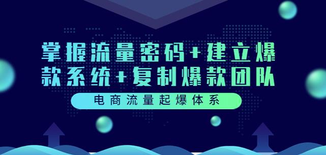 电商流量起爆体系：掌握流量密码+建立爆款系统+复制爆款团队（价值599）-秀人资源网