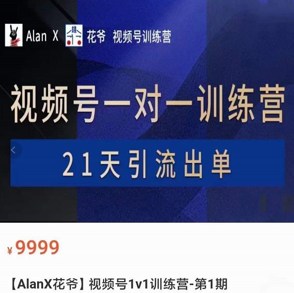 AlanX花爷·视频号引流出单训练营，视频号引流出单必杀技-秀人资源网