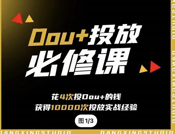 代同学DOU+投放训练营，用付费流量撬动大额自然流量，过得超额变现转化-整合资源网