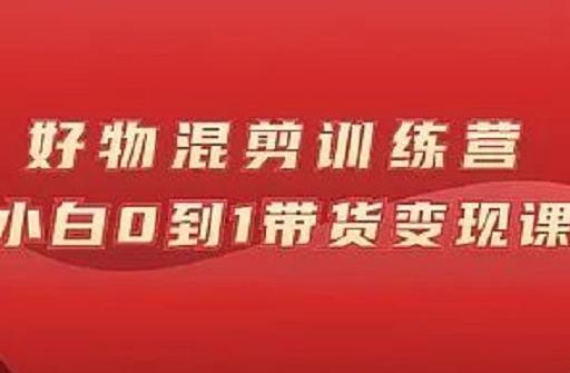 万三好物混剪训练营：小白0到1带货变现课-秀人资源网