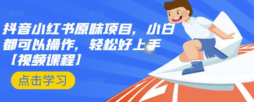 抖音小红书原味项目，小白都可以操作，轻松好上手【视频课程】-整合资源网