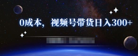 零基础视频号带货赚钱项目，0成本0门槛轻松日入300+-秀人资源网
