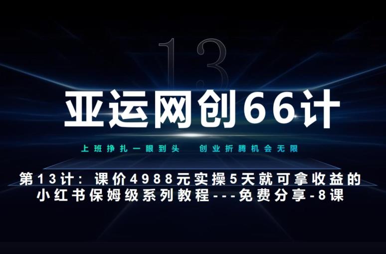 亚运网创66计第13计：小红书实战系列，只需5天即可完全上手-系列10节课第8课–秘笈3式建立专属爆款选题库–高杠杆+嚼碎喂嘴里-秀人资源网