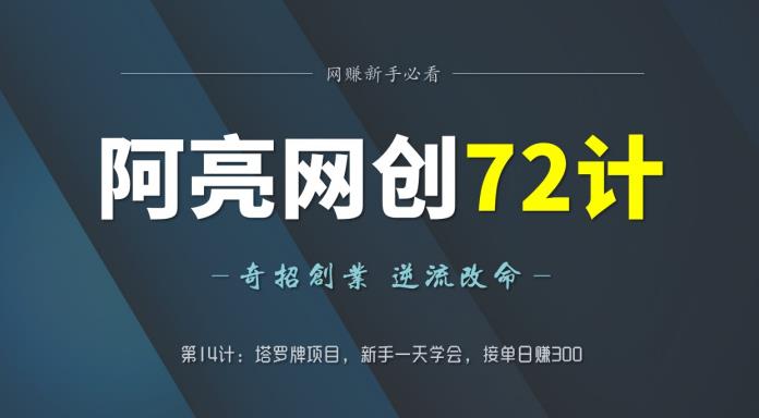 阿亮网创72计第14计：塔罗牌项目，新手一天学会，接单日赚300-整合资源网