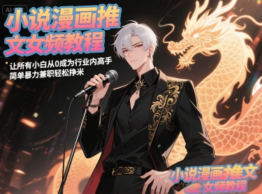 小说漫画推文女频教程，让所有小白从0成为行业内高手，简单暴力兼职轻松挣米-秀人资源网