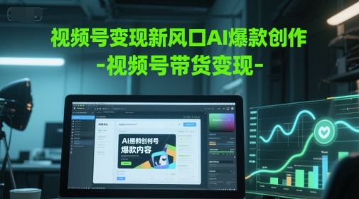 视频号变现新风口AI爆款创作-视频号带货变现-整合资源网