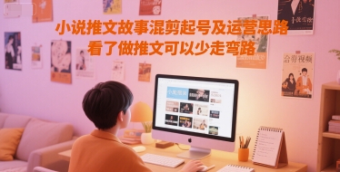 小说推文故事混剪起号及运营思路，看了做推文可以少走弯路-秀人资源网