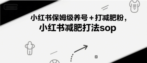 小红书保姆级养号+打减肥粉，小红书减肥打法sop-秀人资源网