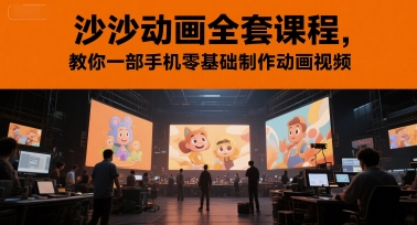 沙沙动画全套课程，教你一部手机零基础制作动画视频-整合资源网